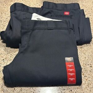 NWT LOT OF 3 Black Dickies Original Fit Work Pants